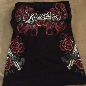 Rebel & Saints corset back tube top